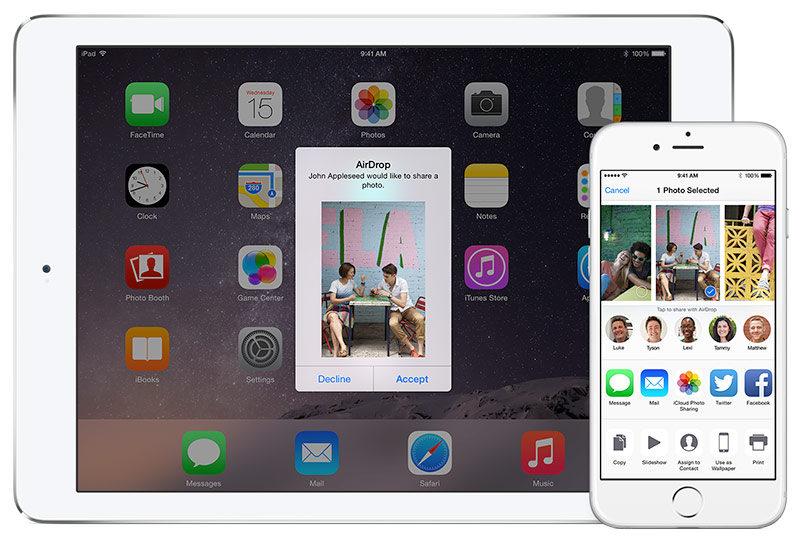 Accept photos on iPad